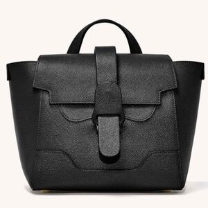 Senreve - Mini Maestra Leather Bag - Pebbled Noir (Black) & Gold